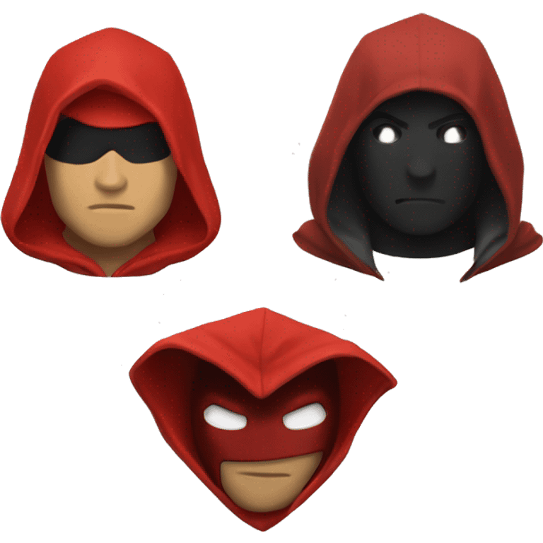 red hood and cloack emoji