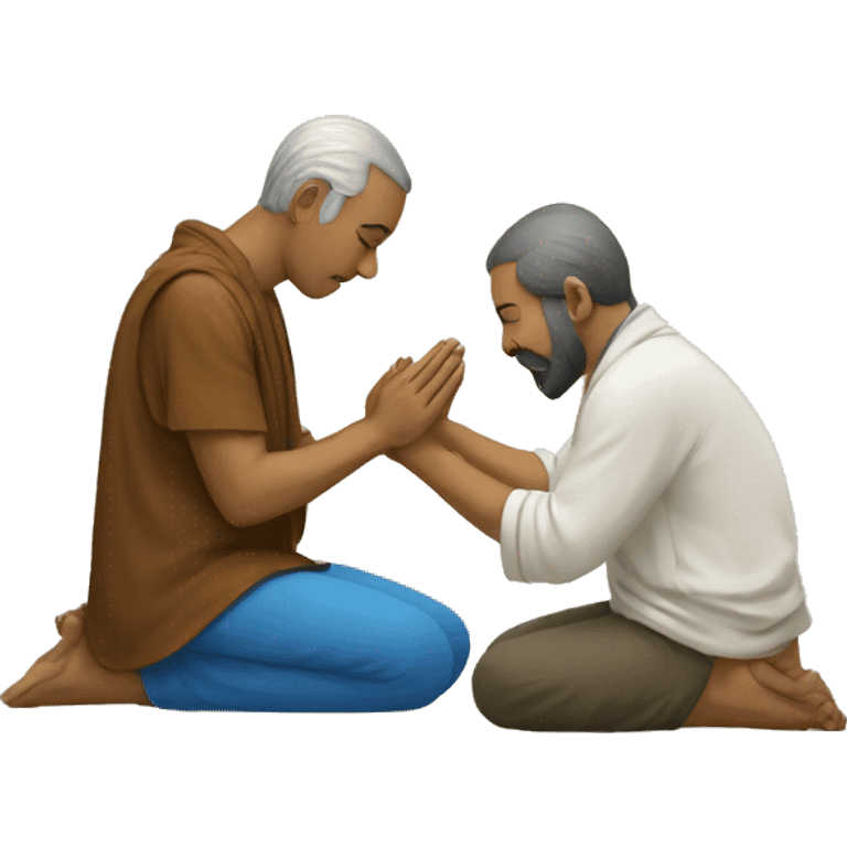 Guru praying and comdey emoji