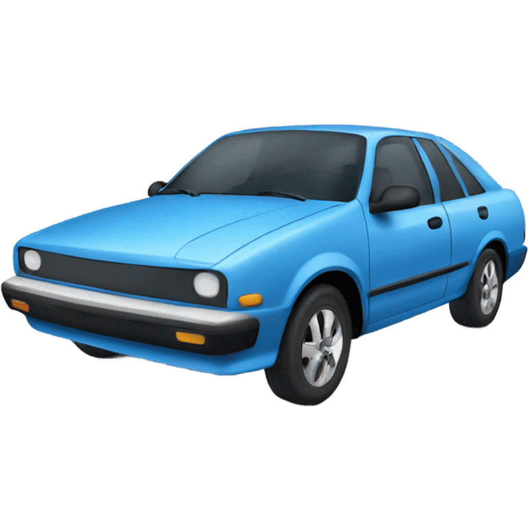 Blue trans an  car emoji