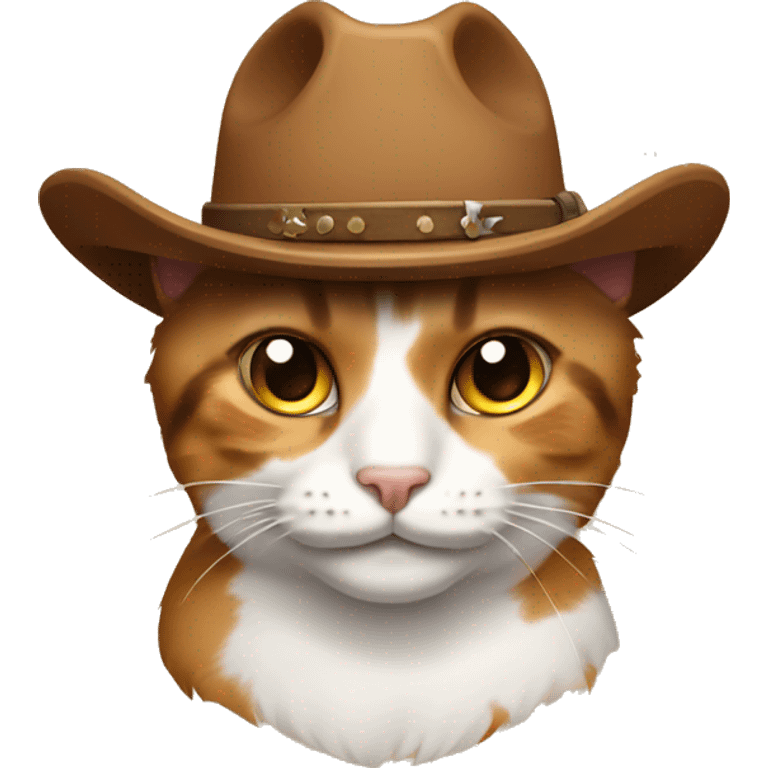 Calico cat and cowboy hat emoji