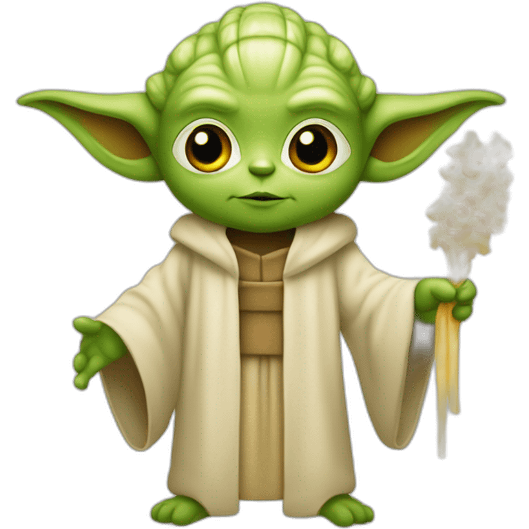 Yoda qui mage du mac&cheese emoji