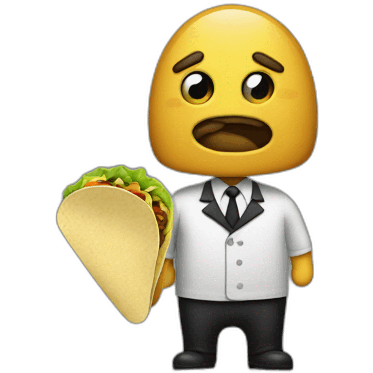 Noir qui mange un tacos emoji