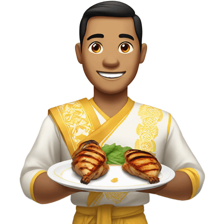 Cambodian chicken guy emoji