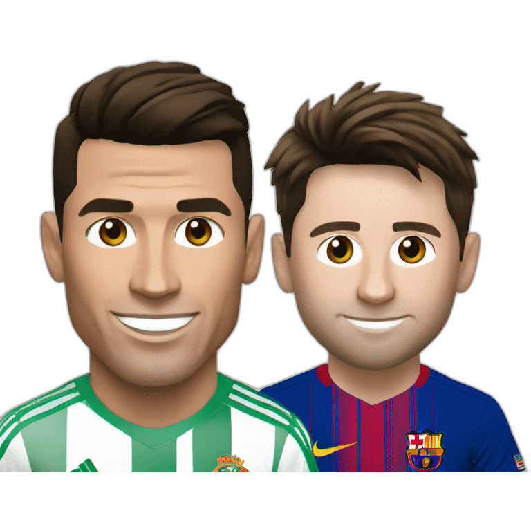 Cristiano Ronaldo and Lionel messi emoji