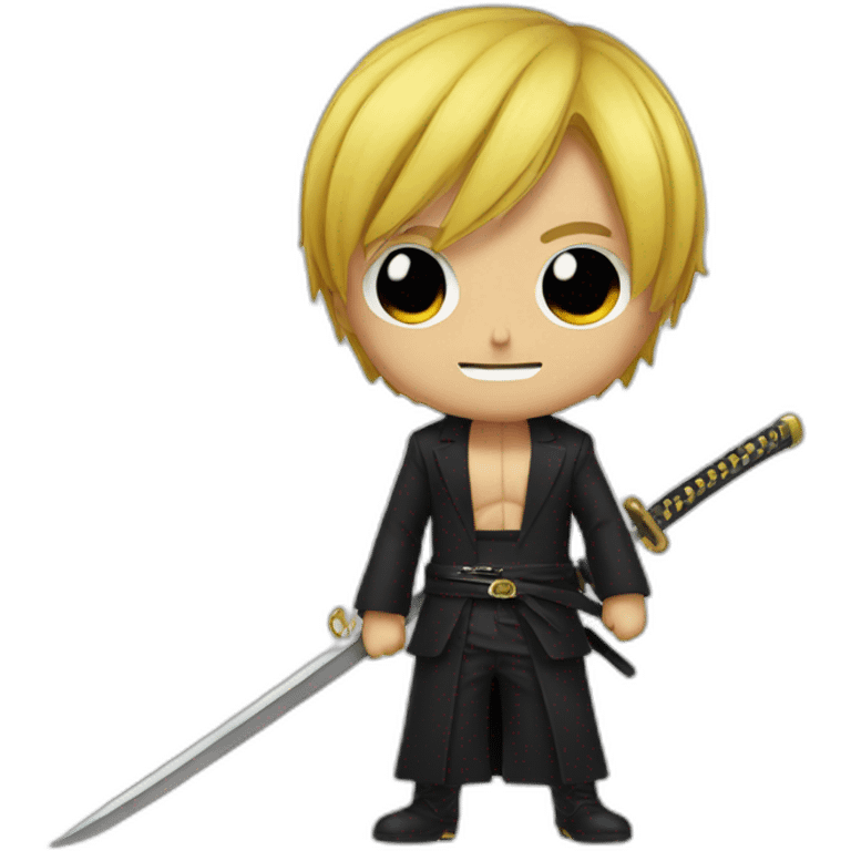 Sanji with 3 katana  emoji