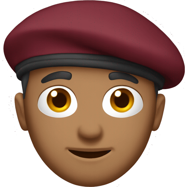 Burgundy beret emoji