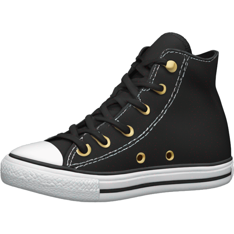 black converse all star chuck taylor high emoji