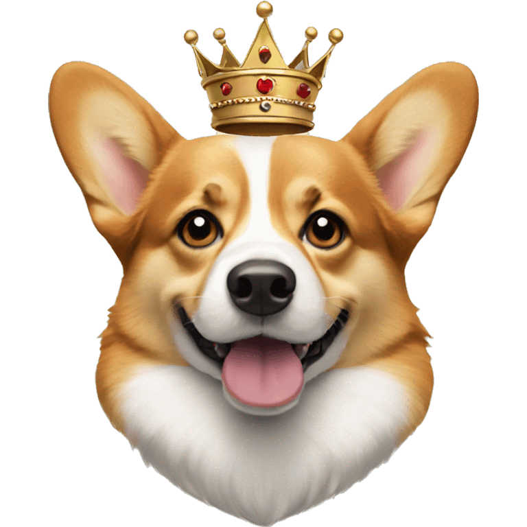 A corgi with a crown emoji