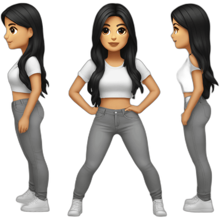 Kylie Jenner standing position big emoji