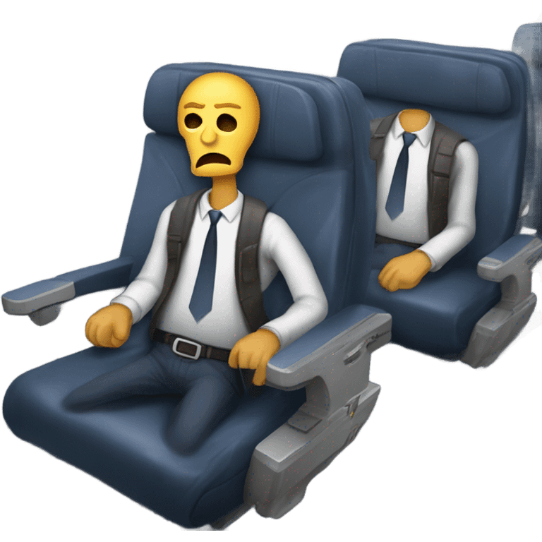 Funny Edward munch the scream on An airplane emoji