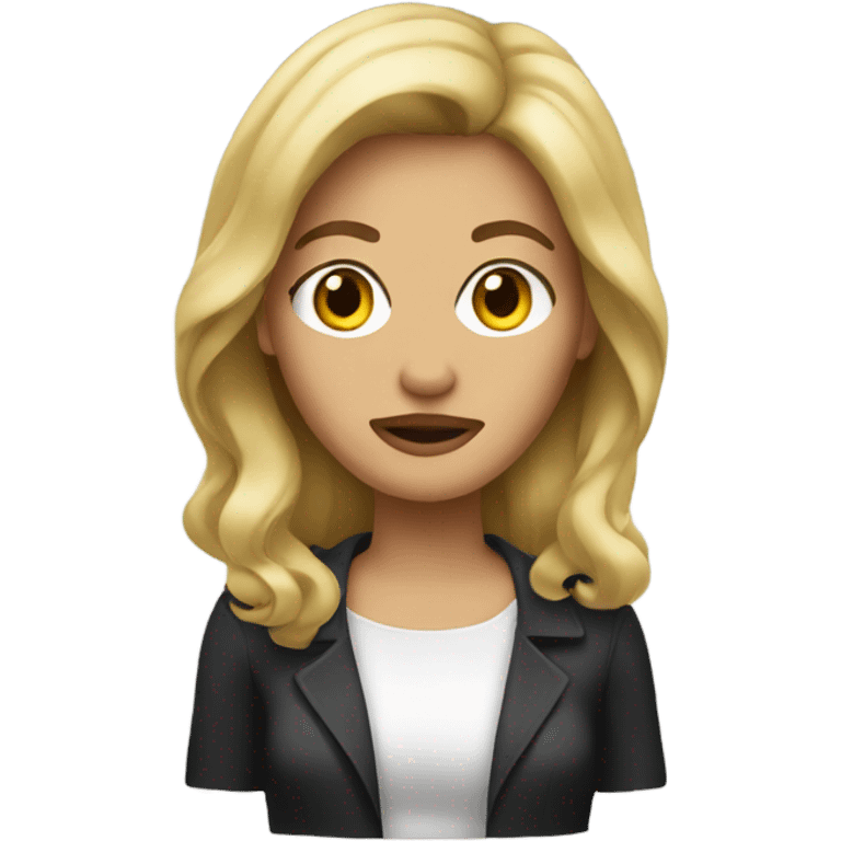 dirty blonde woman  emoji