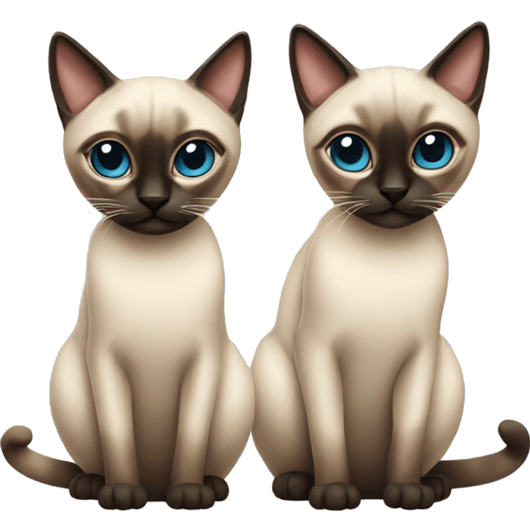 2 siamese cats emoji