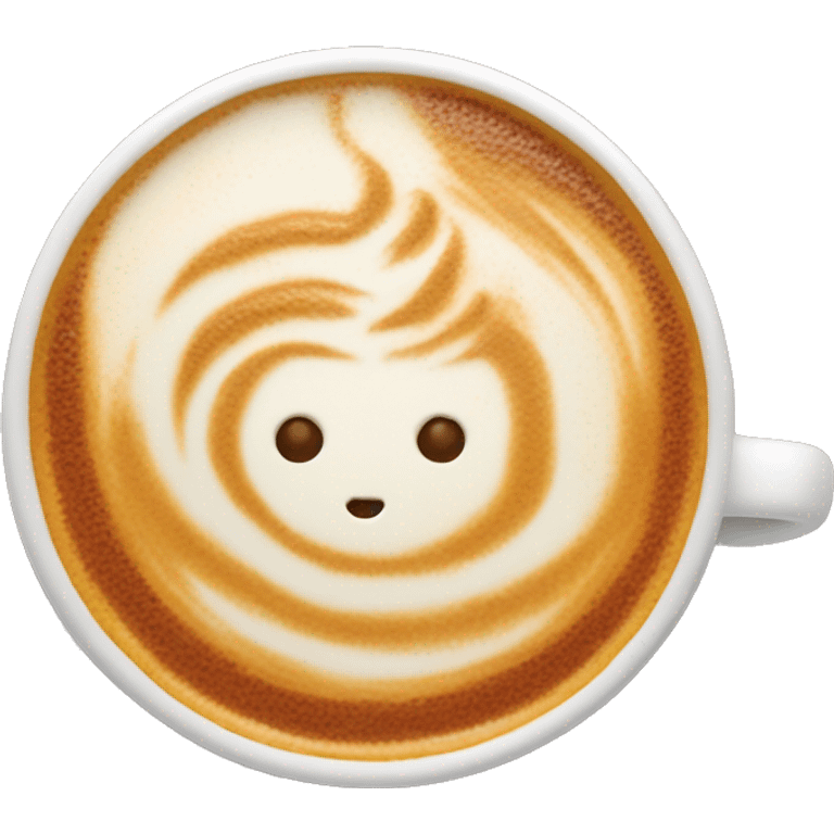 pumpkin spice latte from top view emoji