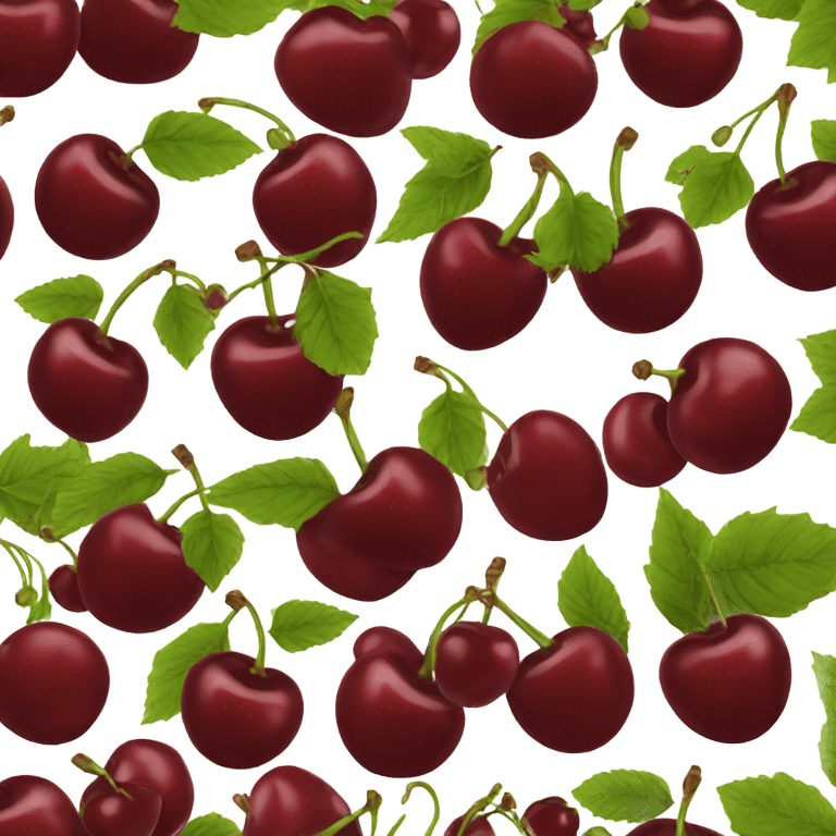 Dark red cherries  emoji