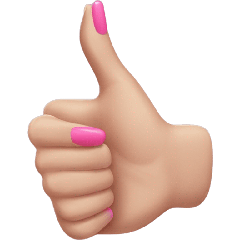 Thumbs up pink nails emoji