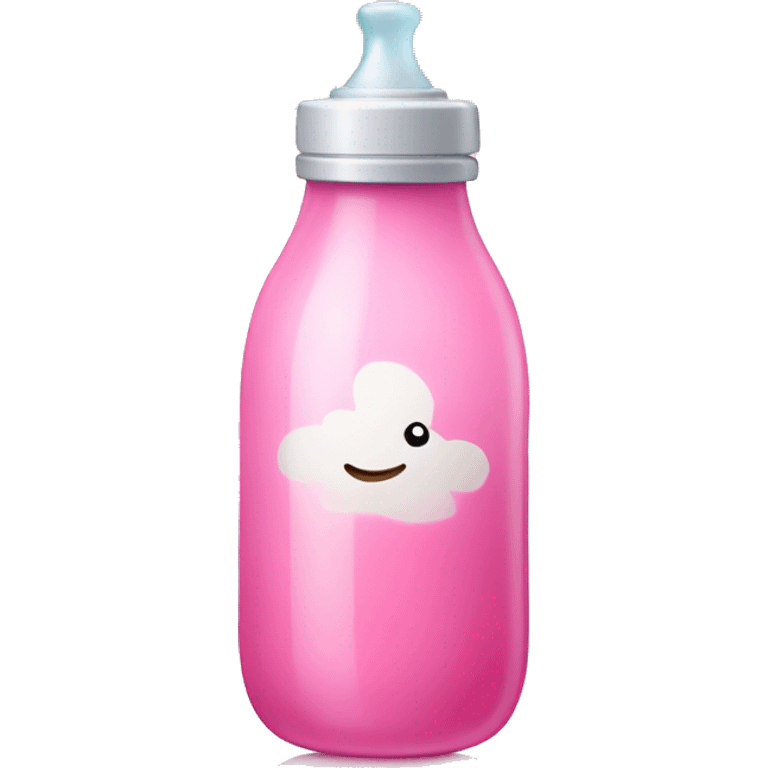 Pink baby bottle emoji