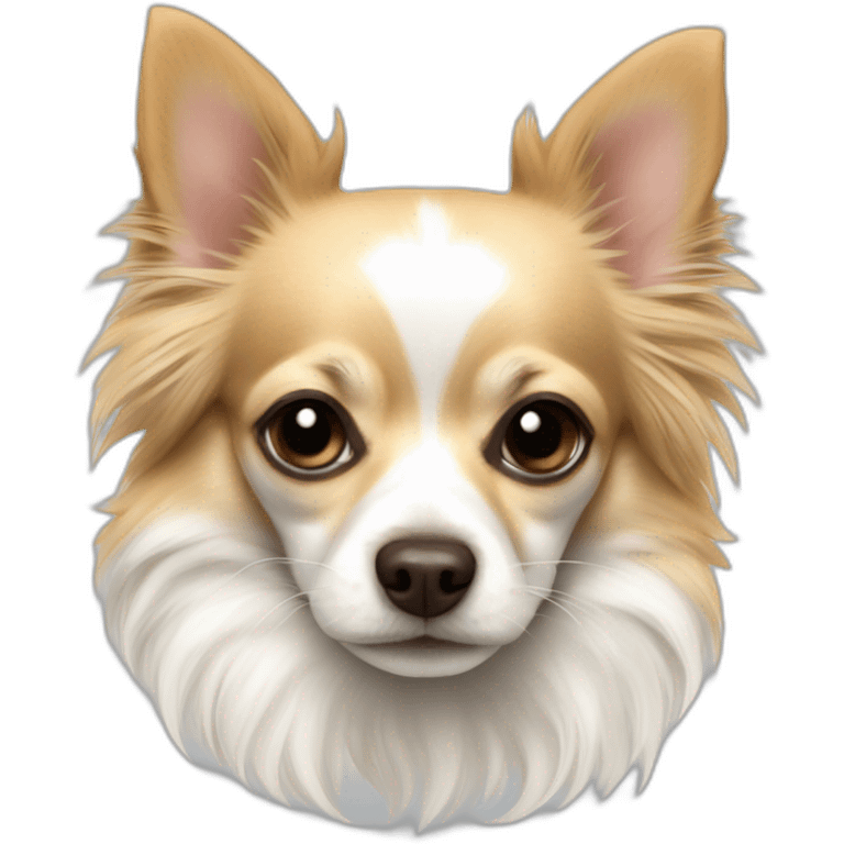 languid sleeping chihuahua longcoat white emoji