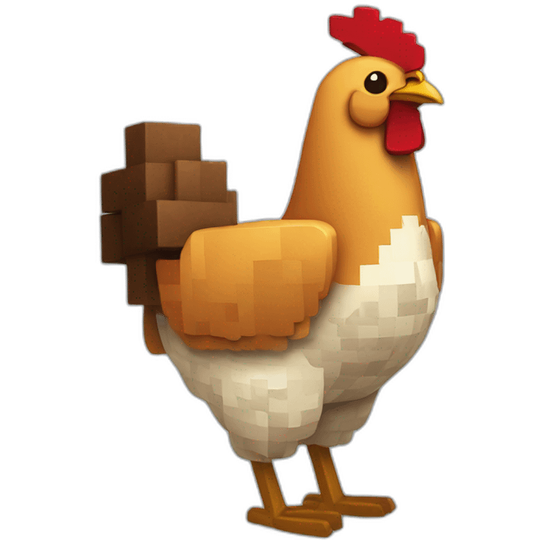 Minecraft chicken emoji