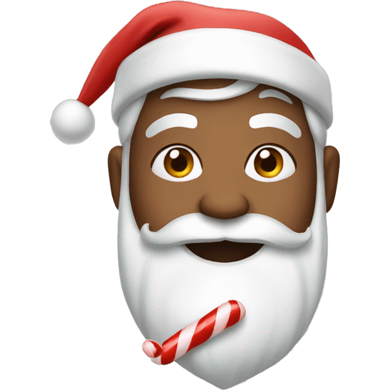 Santa with candy cane emoji