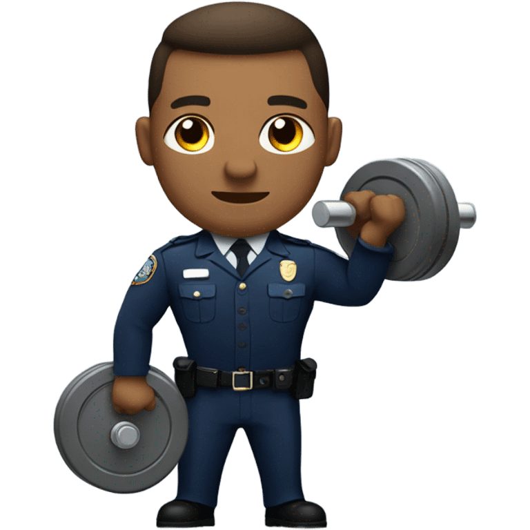 Cop weightlifter emoji