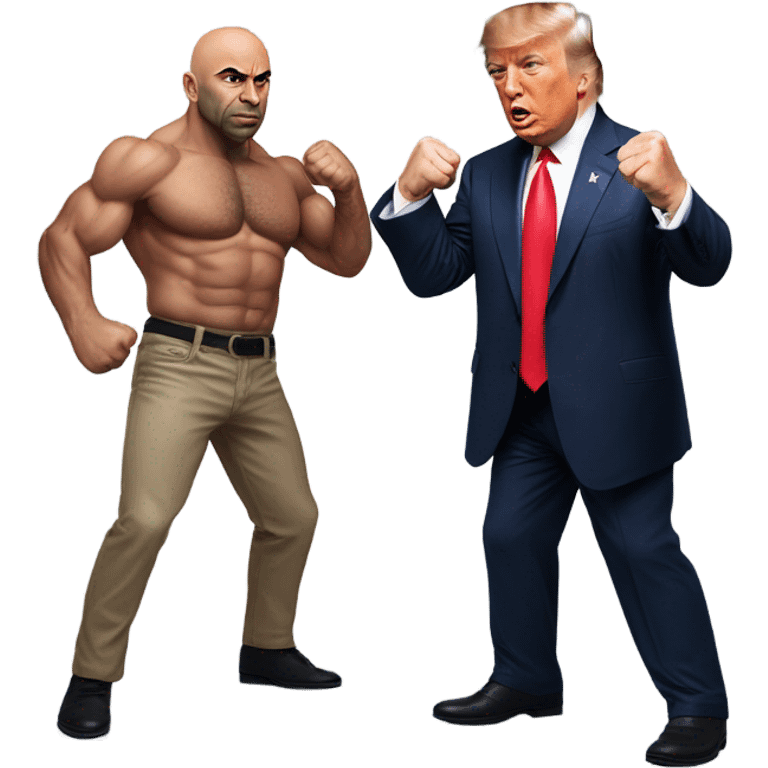 Joe Rogan fighting Donald trump emoji