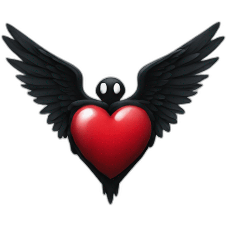 black winged heart emoji