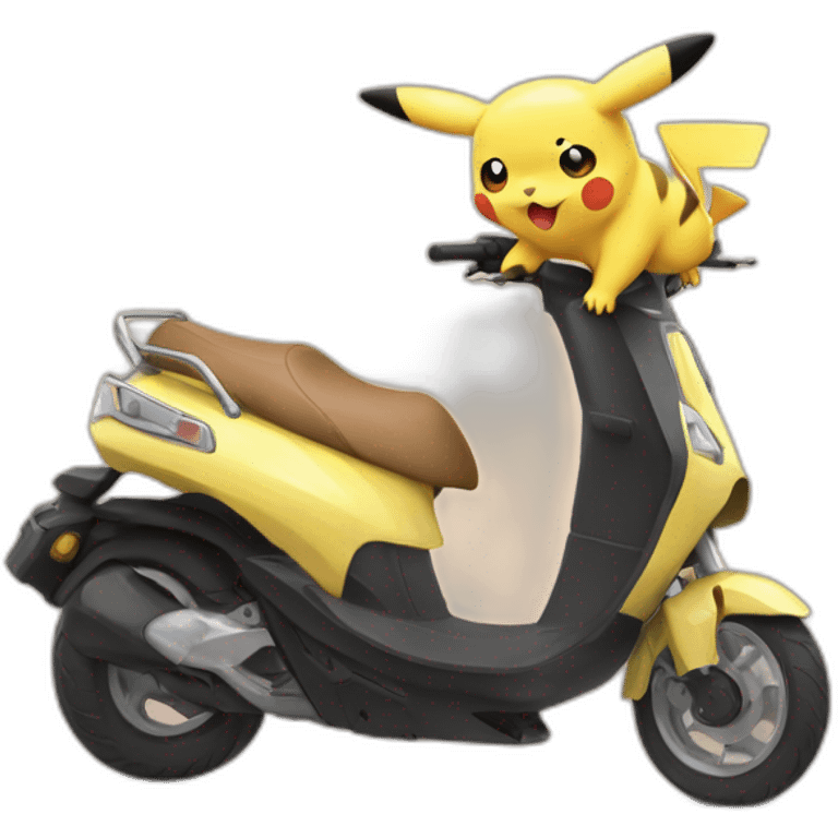 Picachu sur un scooter emoji