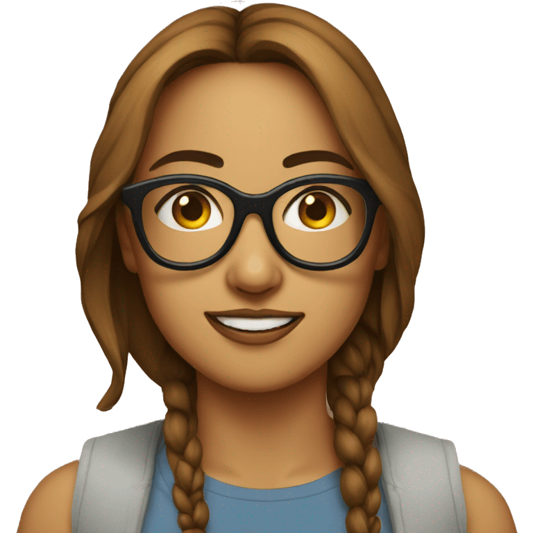 lady with specs and t shirt indian emoji