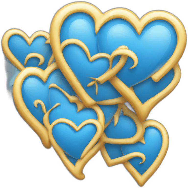 Bisou coeur bleu emoji