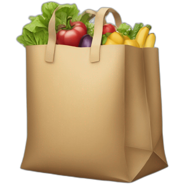 Bag of groceries emoji