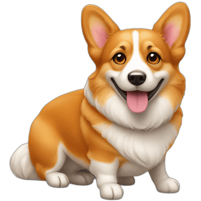 Full Orange corgi East european village dog emoji