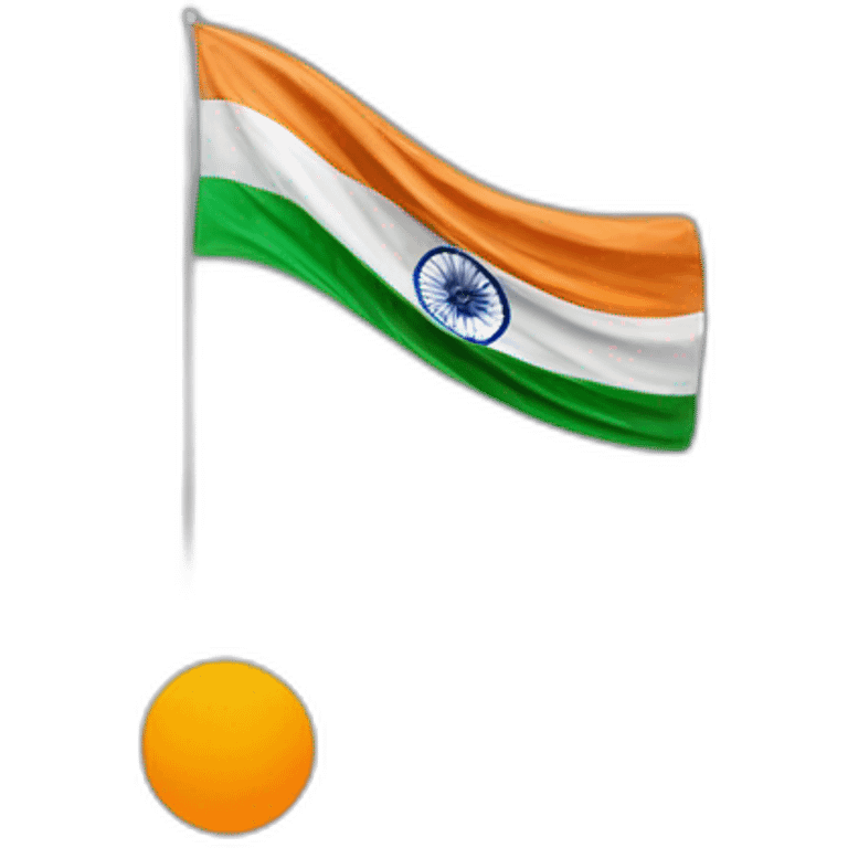 Indian flag landing on the moon emoji