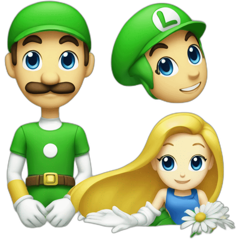 Daisy and Luigi  emoji