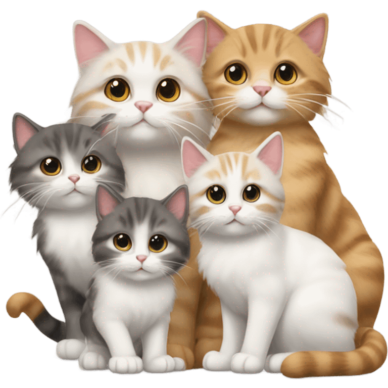 Cat with kittens emoji