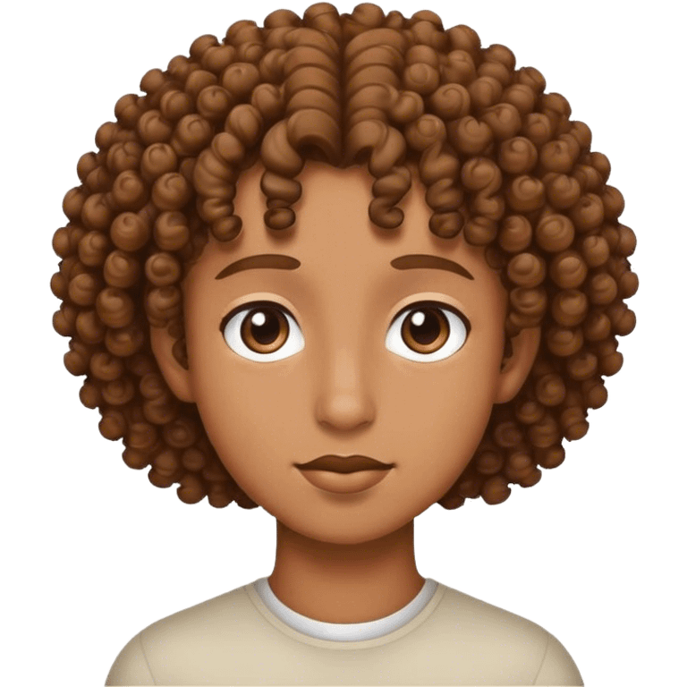 Curly hair person emoji