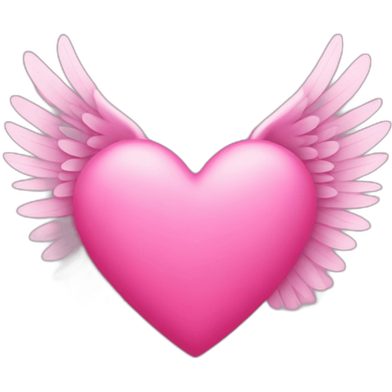 Pink heart with wings emoji