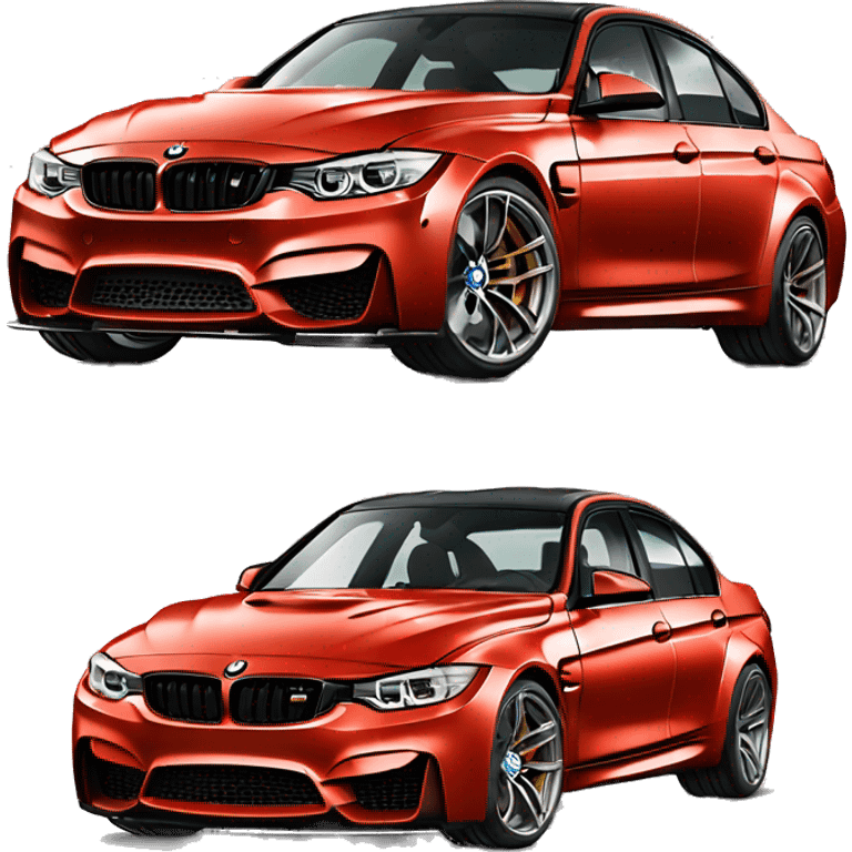 RED f80 BMW M3 front view emoji