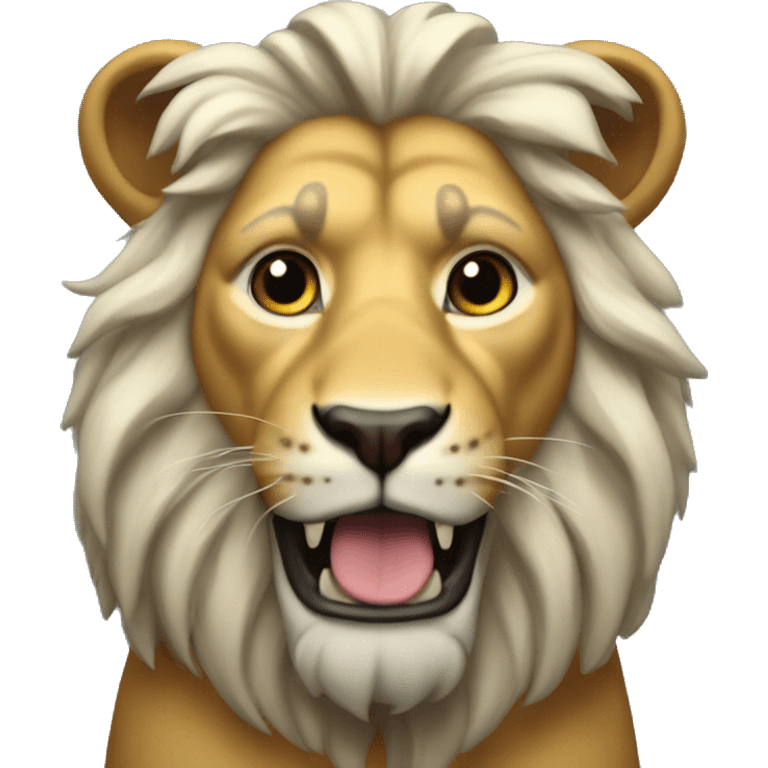 león con audífonos emoji