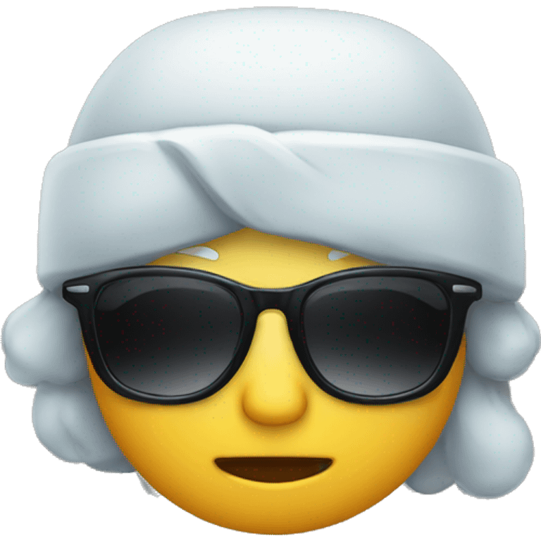 The cold face emoji + some sunglasses emoji