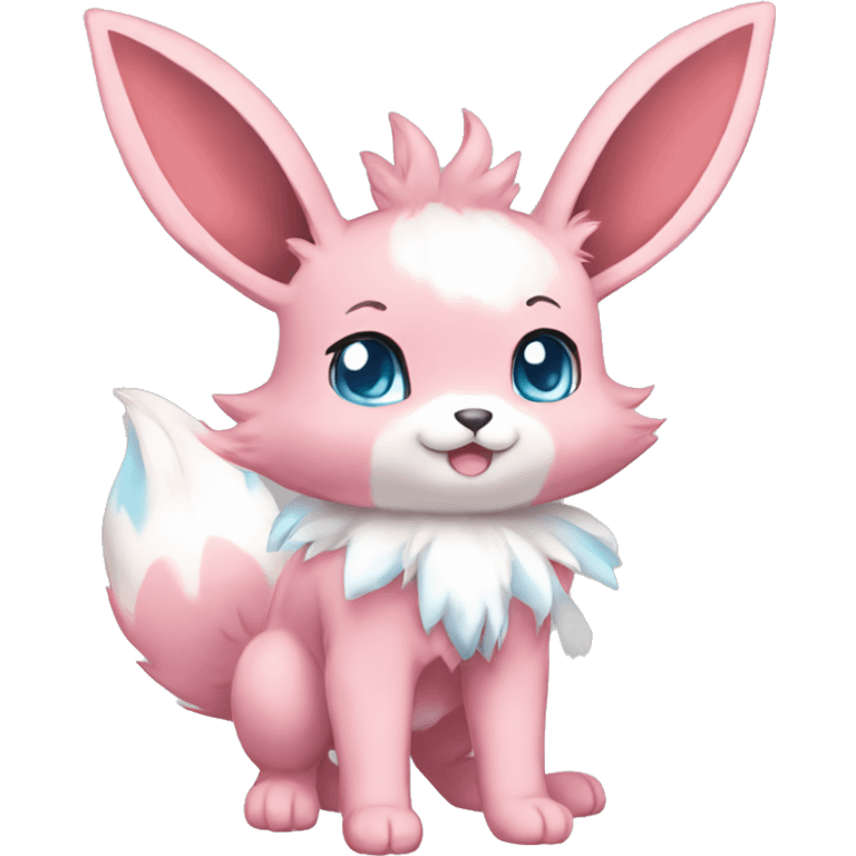 Sylveon-Eevee-Bunny-Fox-Pokémon-fusion full body emoji