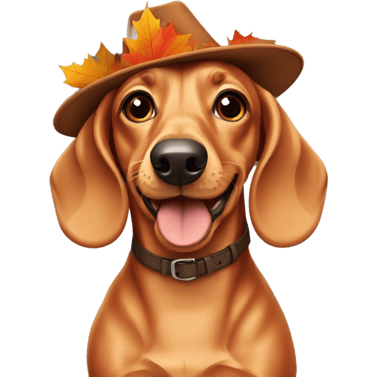 Dachshund thanksgiving emoji