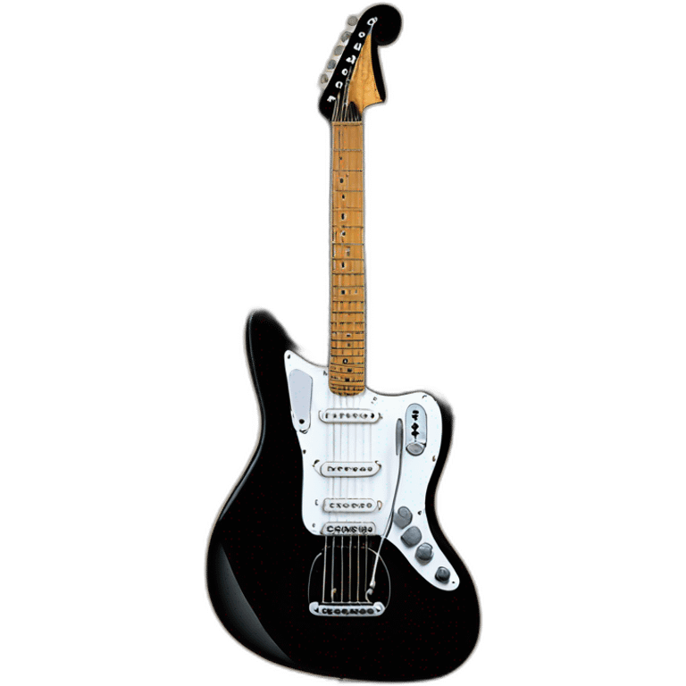 hyper realistic all black fender jaguar guitar with single coils pickup emoji