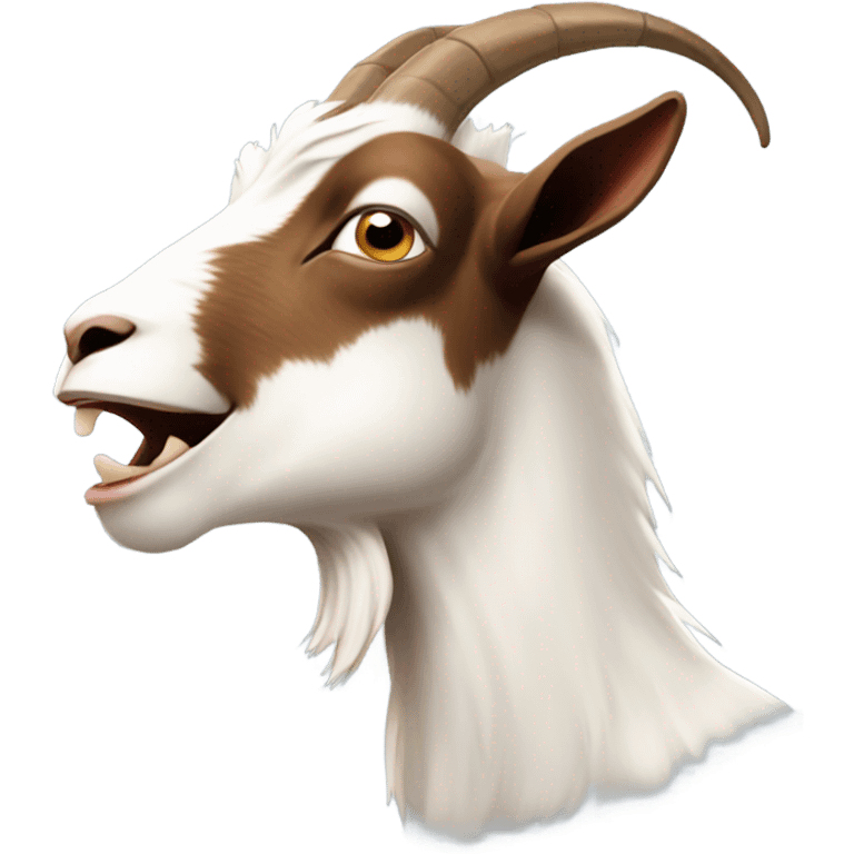 screaming goat, side view emoji