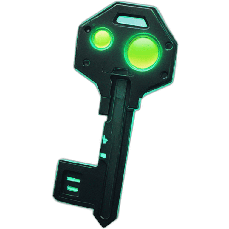 Key in a cyberpunk environment with neon lighting. emoji