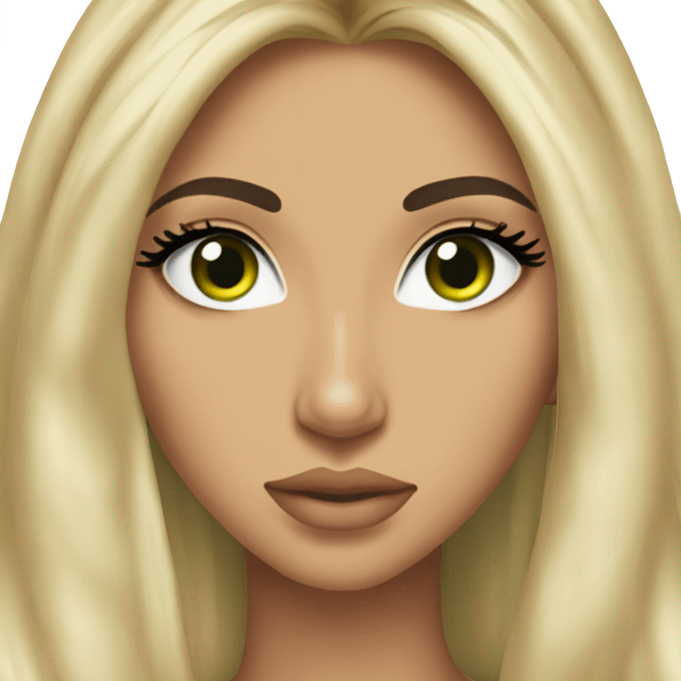 chantel jeffries green eyes long blonde hair  emoji