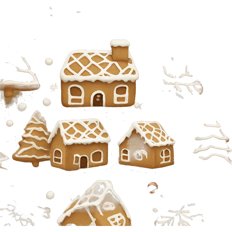 beige Christmas ginger bread house  emoji