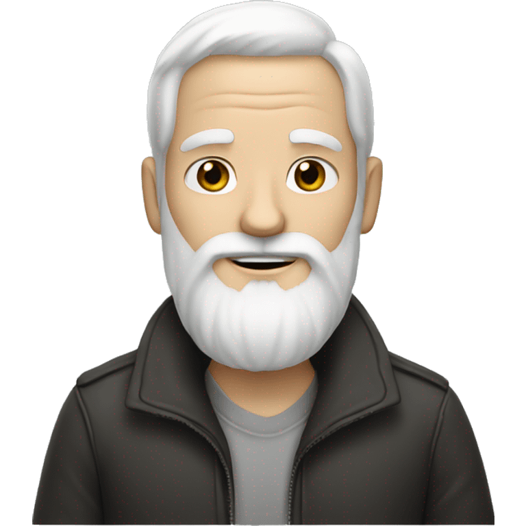 a white man with white beard and hair emoji