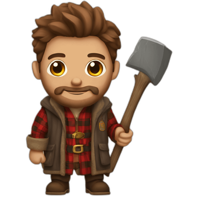 lumberjack in hogwarts robes emoji