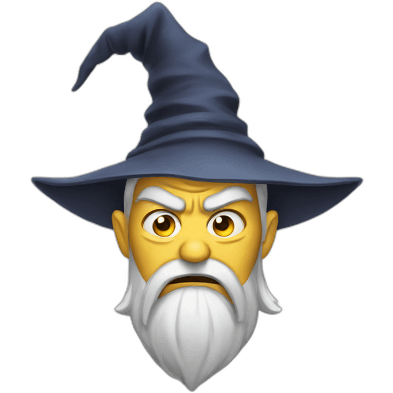 angry wizard face emoji