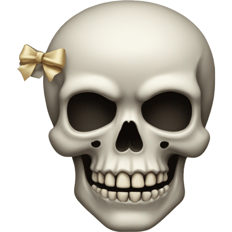 skull emoji with a bow on its head emoji